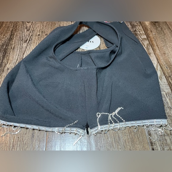 Staud NWT Kaz Top Bedazzled Fringe Crop Top Size 2 - Picture 5 of 6